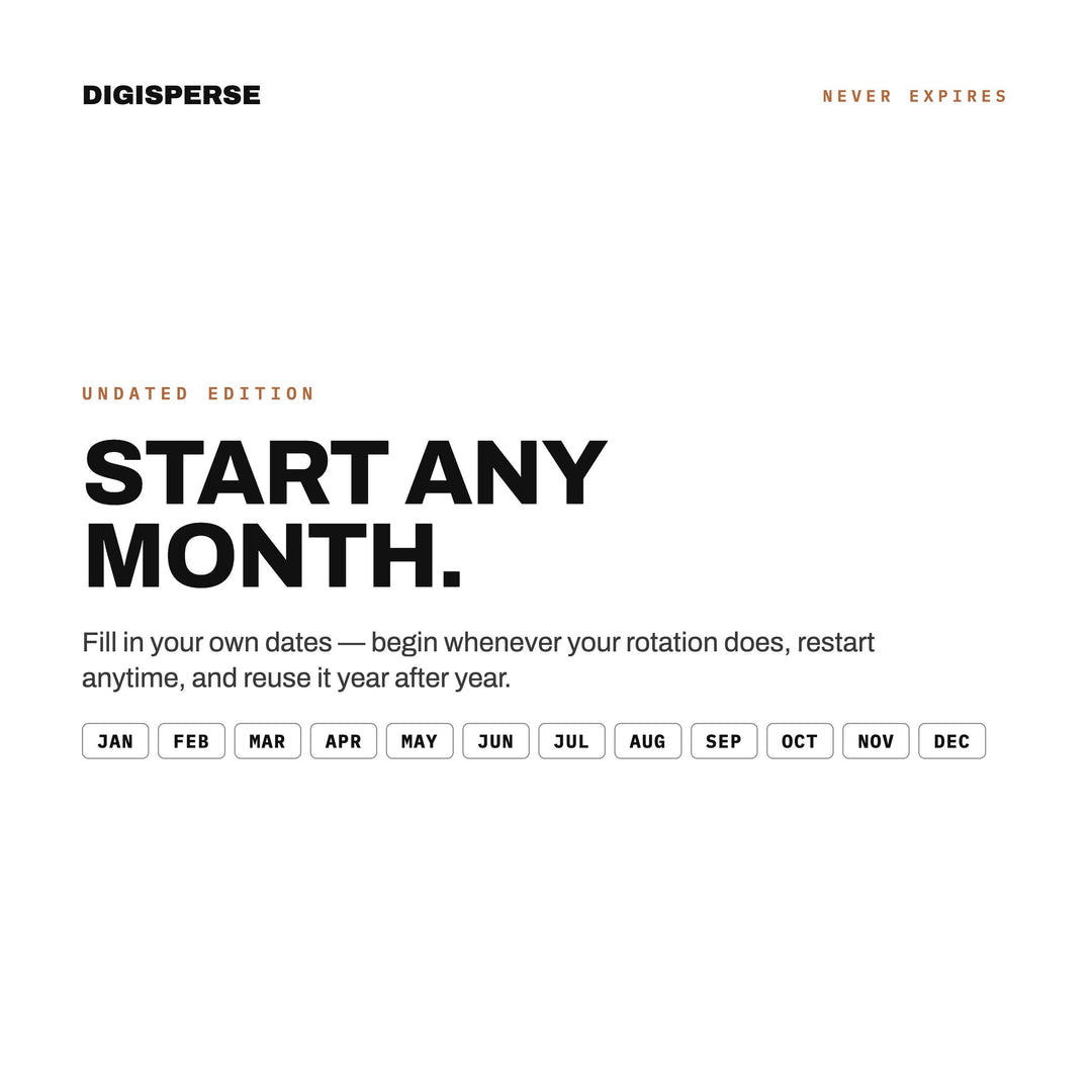 Undated Shift Work Planner | Warm Minimal Digital PDF, 548 Hyperlinked Pages | Rotation, Pay + Sleep Trackers | Reusable for Any Year