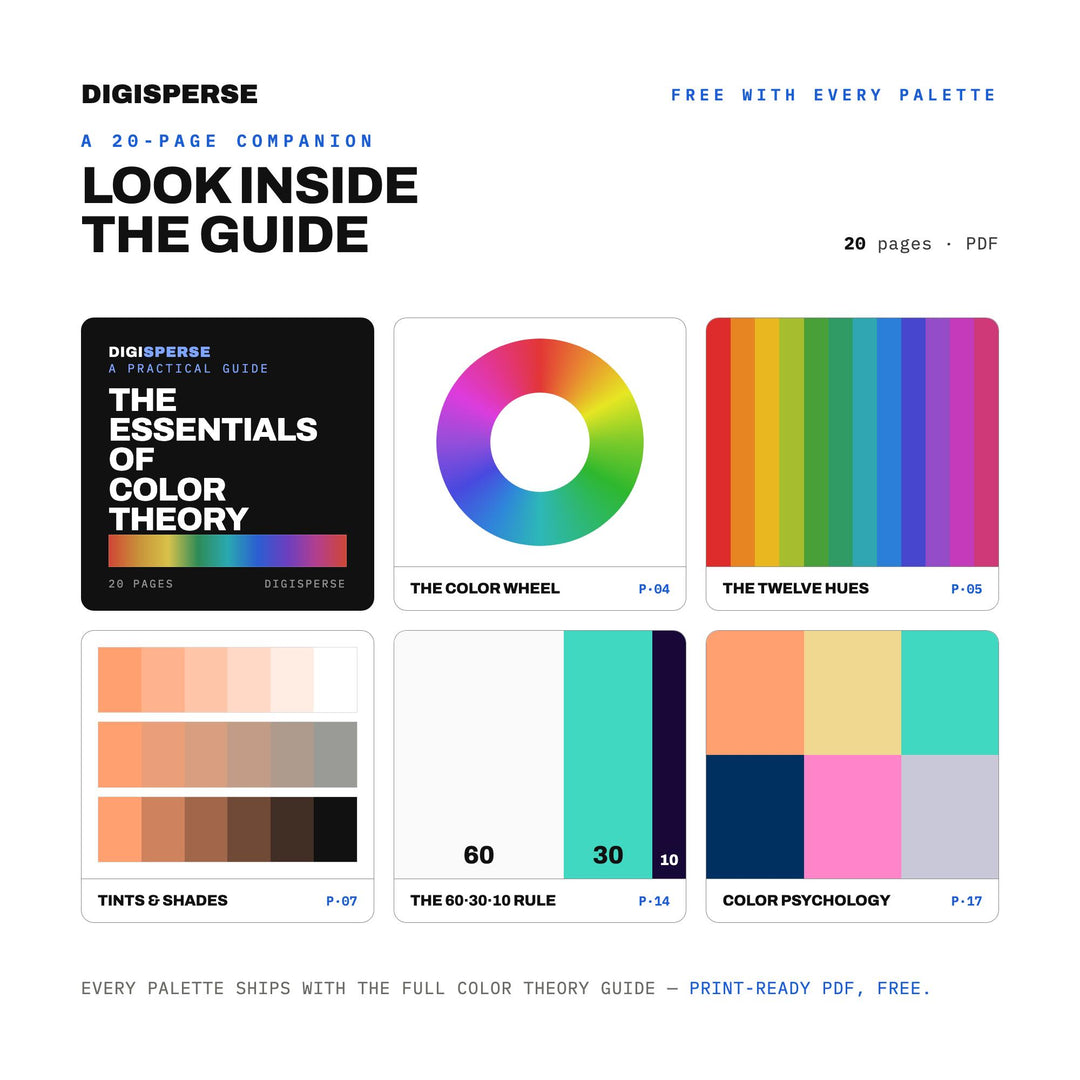 Miami Vice Color Palette | 30 Procreate Swatches, HEX, RGB, CMYK (Digital Download)