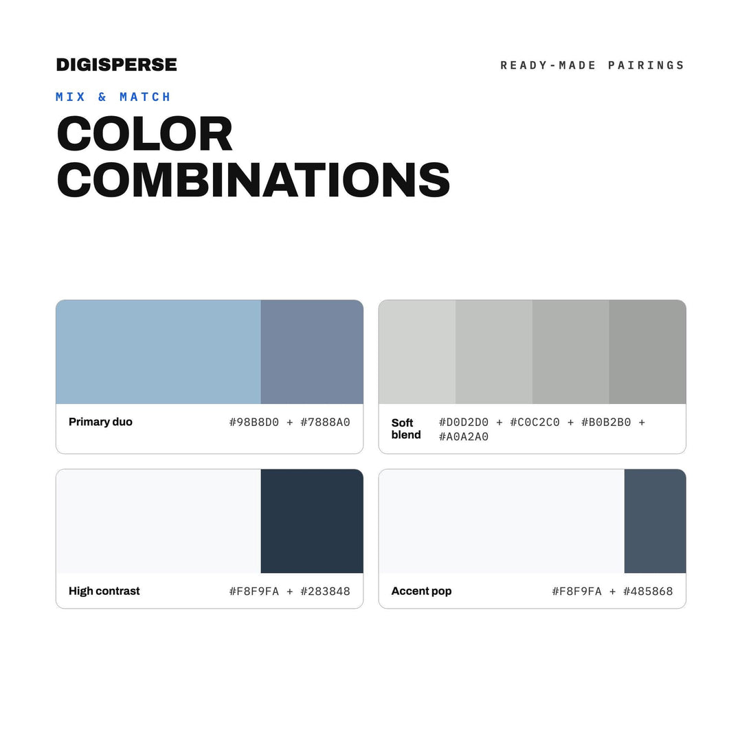Detached Color Palette | 30 Colors | Hex RGB CMYK | Color Guide | Procreate Swatches + ASE | Digital Download