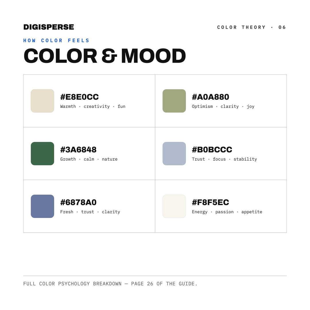 Peaceful Solitude Color Palette | 30 Hex RGB CMYK Swatches (Digital Download)
