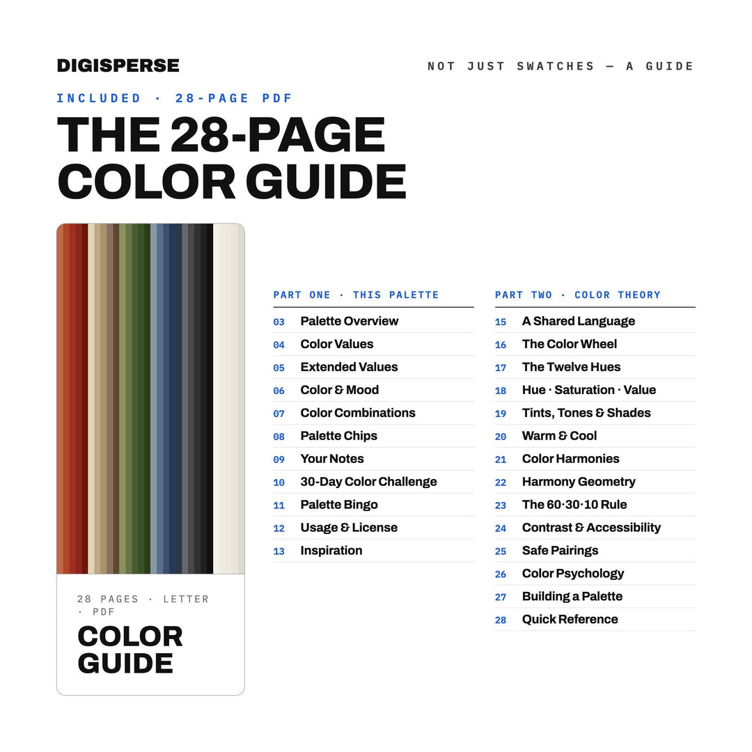 1990s Grunge Color Palette | 30 Procreate Swatches, ASE Guide (Digital Download)