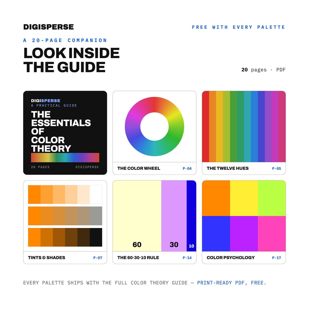 Psychedelic Rock Color Palette | 30 Colors | Hex RGB CMYK | Color Guide | Procreate Swatches + ASE | Digital Download