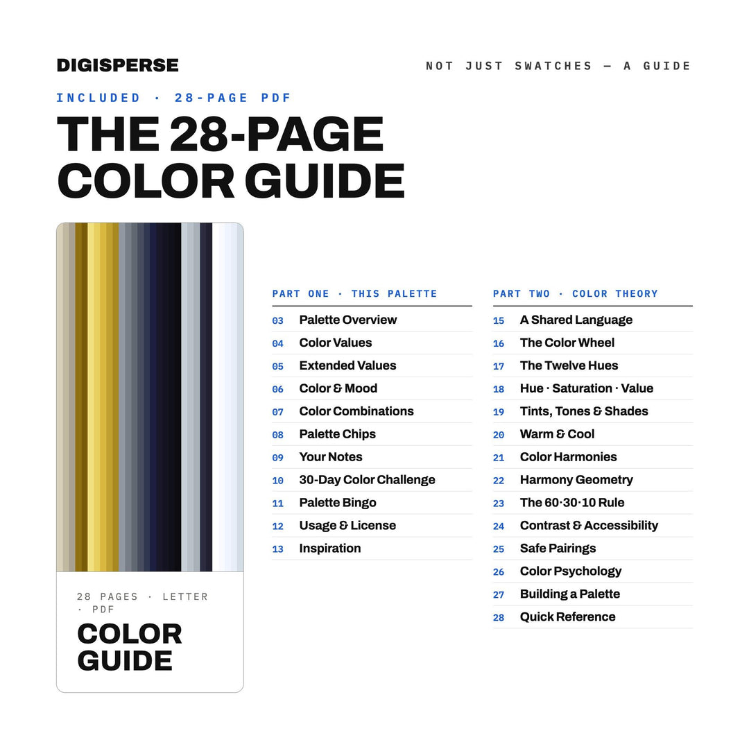 Lunar Cycle Color Palette | 30 Procreate Swatches, HEX, RGB, CMYK (Digital Download)
