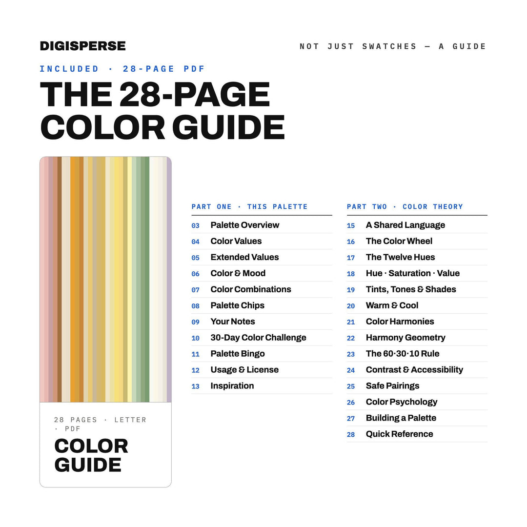 Butter Yellow Linen Color Palette | 30 Colors | Hex RGB CMYK | Procreate Swatches + ASE | Digital Download