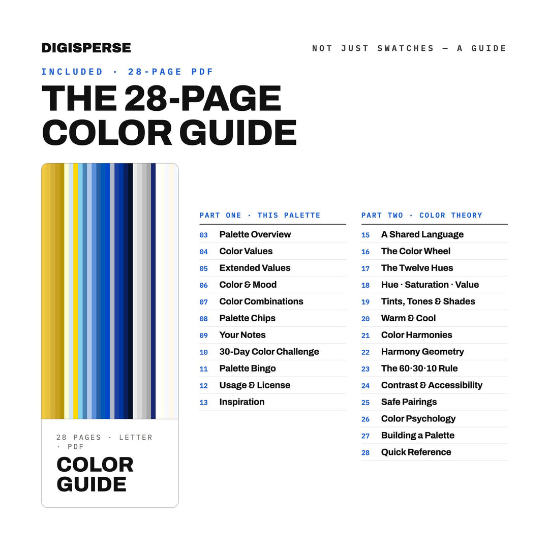 Hanukkah Color Palette | 30 Colors | Hex RGB CMYK | Procreate Swatches + ASE | Digital Download