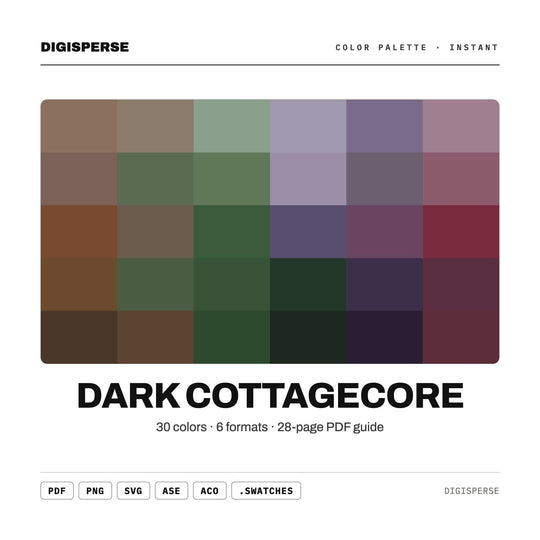 Dark Cottagecore color palette — main preview