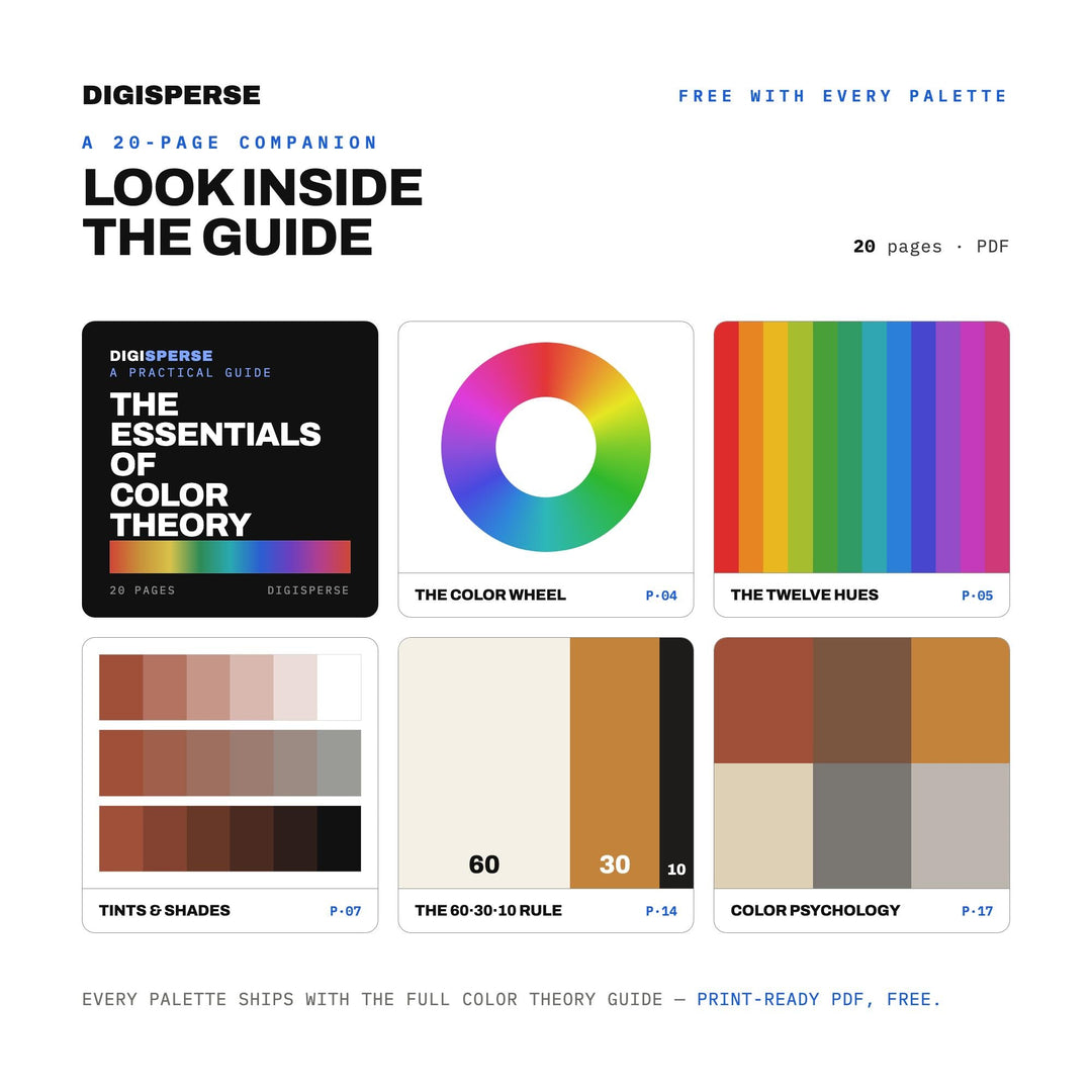 Wabi Sabi Pottery Color Palette | 30 Earth Tones, Hex RGB CMYK (Digital Download)
