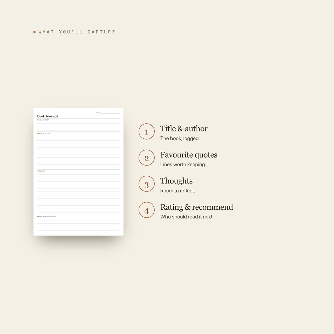 Book Journal printable planner insert — preview image 8 of 20