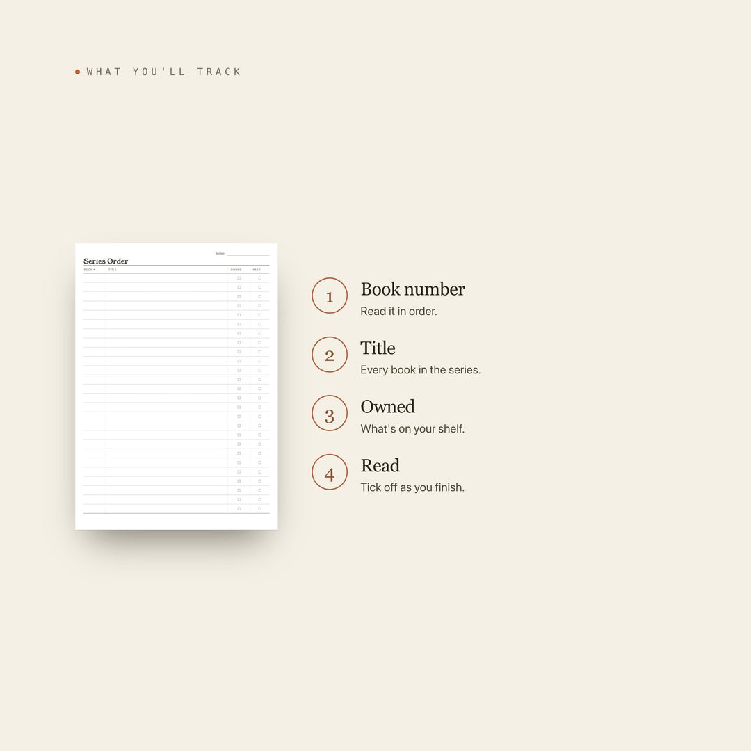 Series Order printable planner insert — preview image 8 of 20