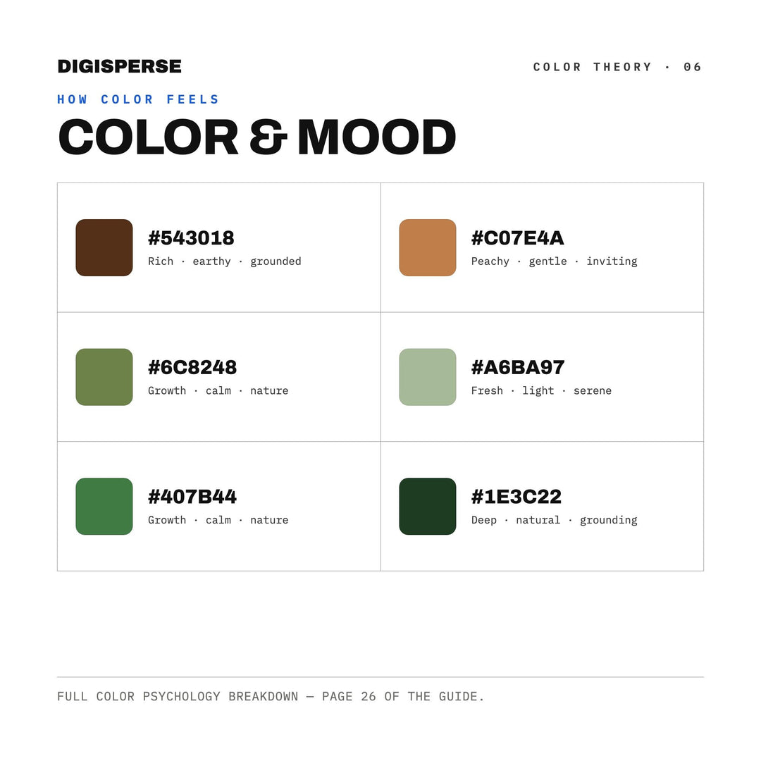 Old Growth Color Palette | 30 Forest, Earth Tones | Procreate, Adobe Swatches (Digital Download)