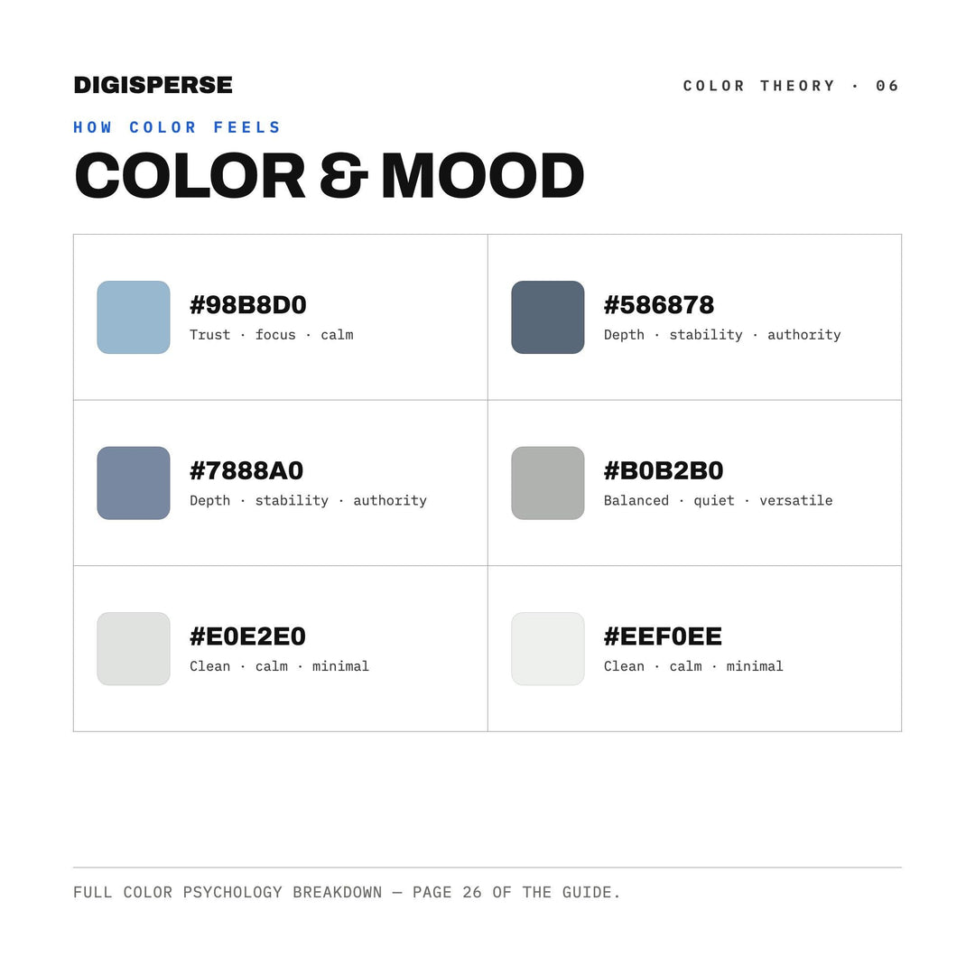 Detached Color Palette | 30 Colors | Hex RGB CMYK | Color Guide | Procreate Swatches + ASE | Digital Download