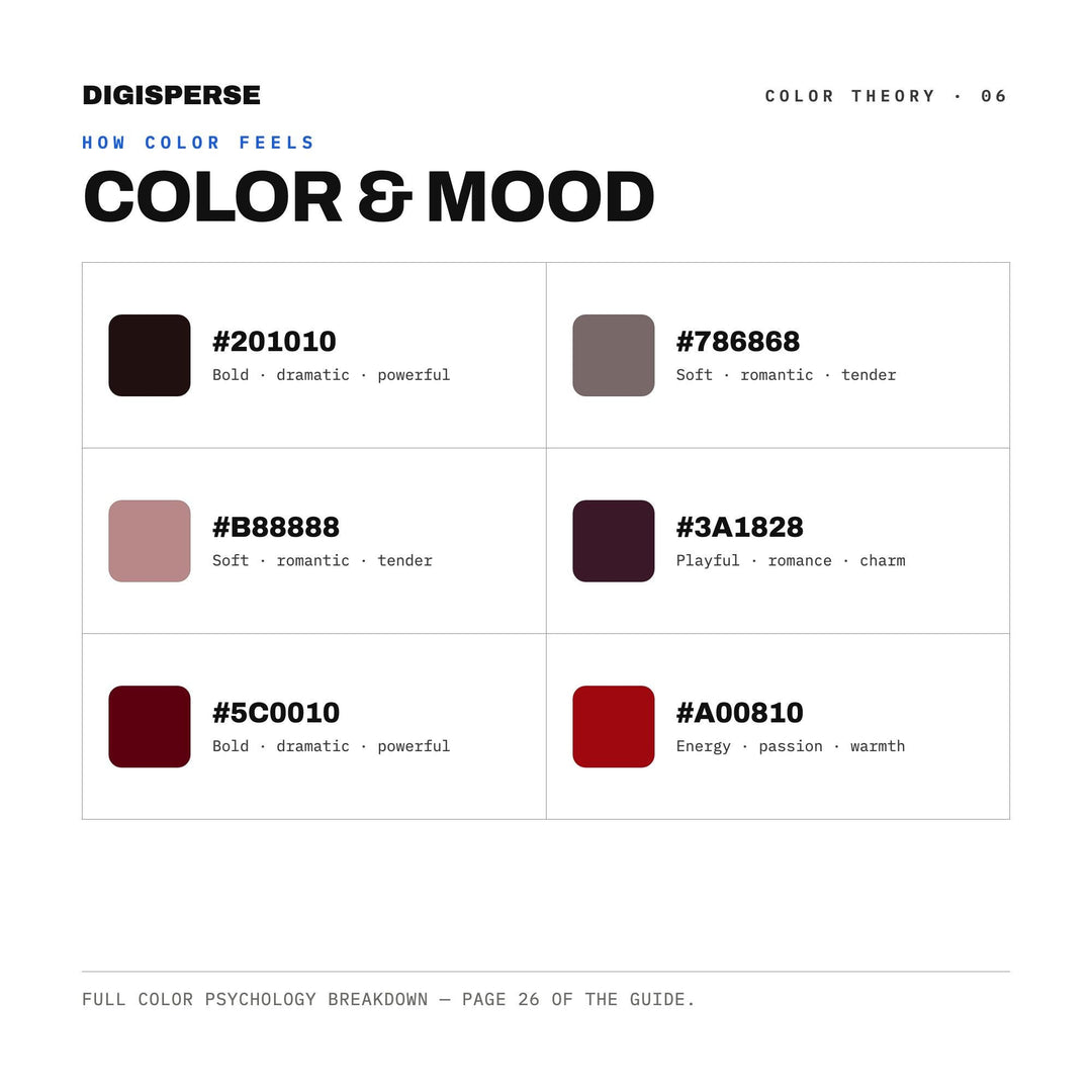 Dark Valentine Color Palette | 30 Colors | Hex RGB CMYK | Procreate Swatches + ASE | Digital Download
