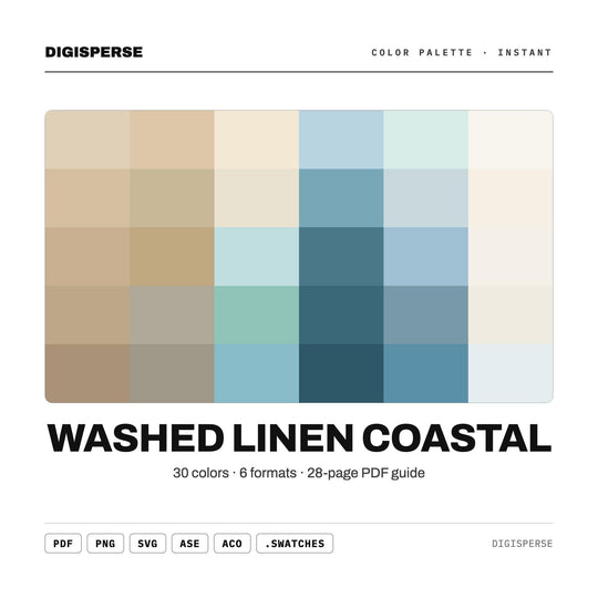 Washed Linen Coastal color palette — main preview