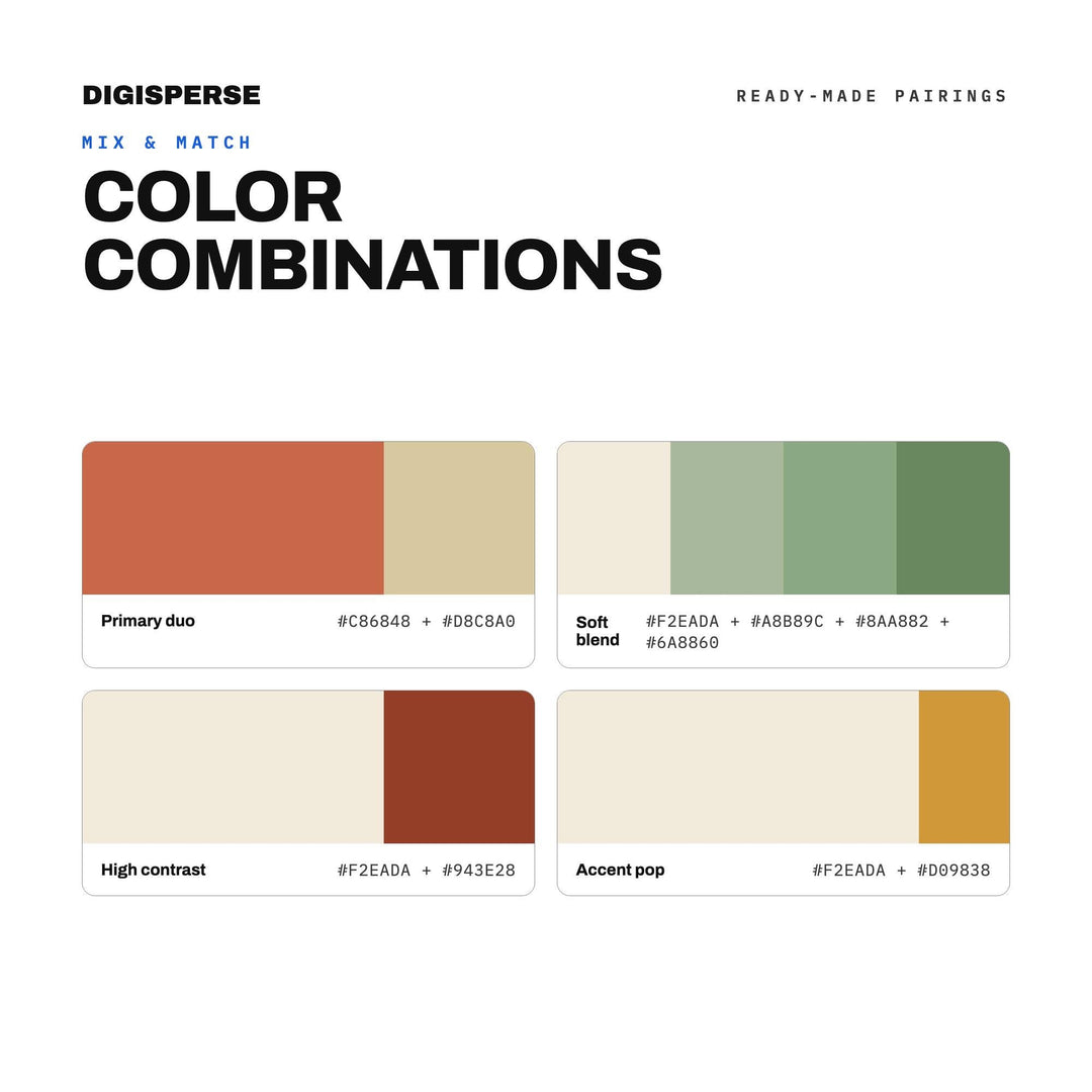Terracotta Boho Color Palette for Desert Wedding Art and Rustic Branding, 30 Sunset Sand Hues, Procreate Swatches