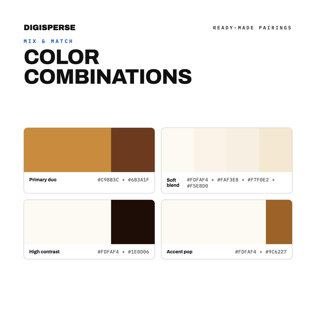 Hot Chocolate Bar Color Palette | 30 Cozy Brown Shades (Digital Download)