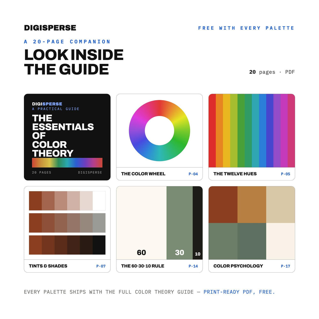 Ceramic Studio Morning Color Palette | 30 Earthy Tones (Digital Download)