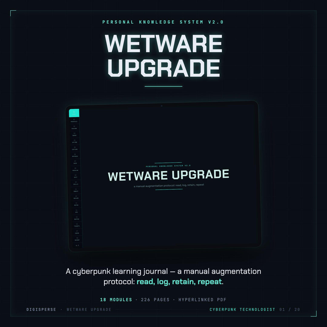 Cyberpunk Learning Journal | GoodNotes Digital Study Planner PDF | Cornell Notes, Spaced Repetition, Course Tracker | 5 Dated Formats