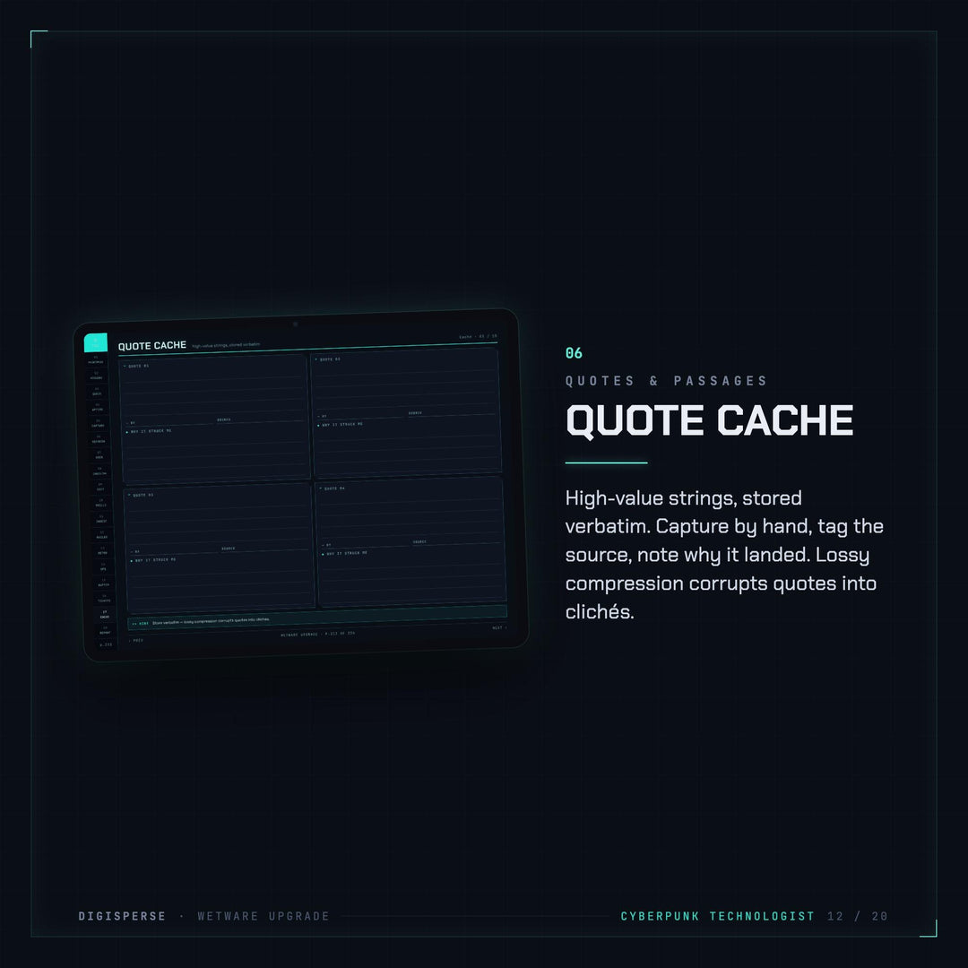 Cyberpunk Learning Journal | GoodNotes Digital Study Planner PDF | Cornell Notes, Spaced Repetition, Course Tracker | 5 Dated Formats