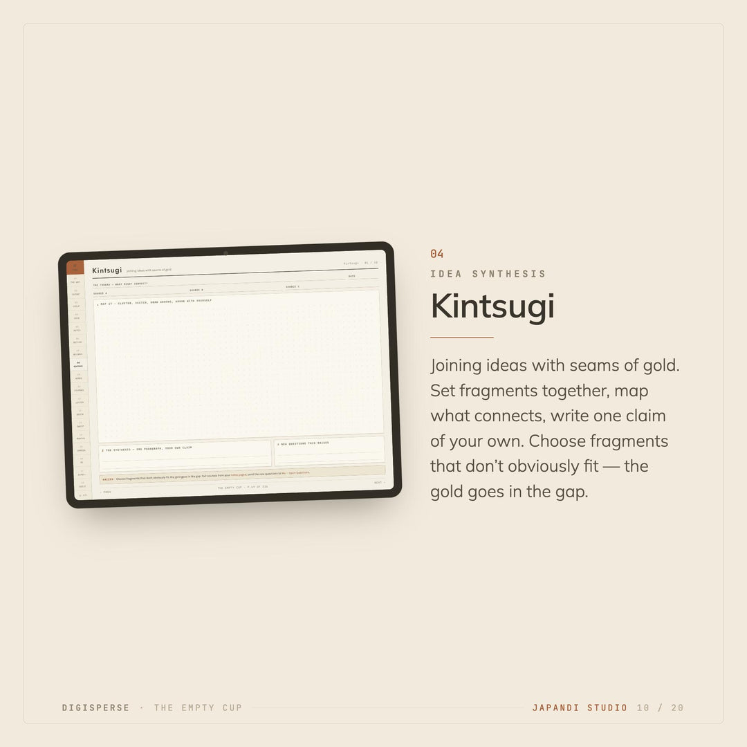 Dated Japandi Learning Journal | Minimal GoodNotes Study Planner (PDF)