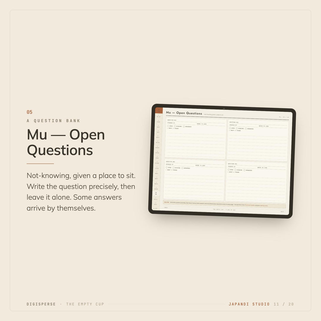 Dated Japandi Learning Journal | Minimal GoodNotes Study Planner (PDF)