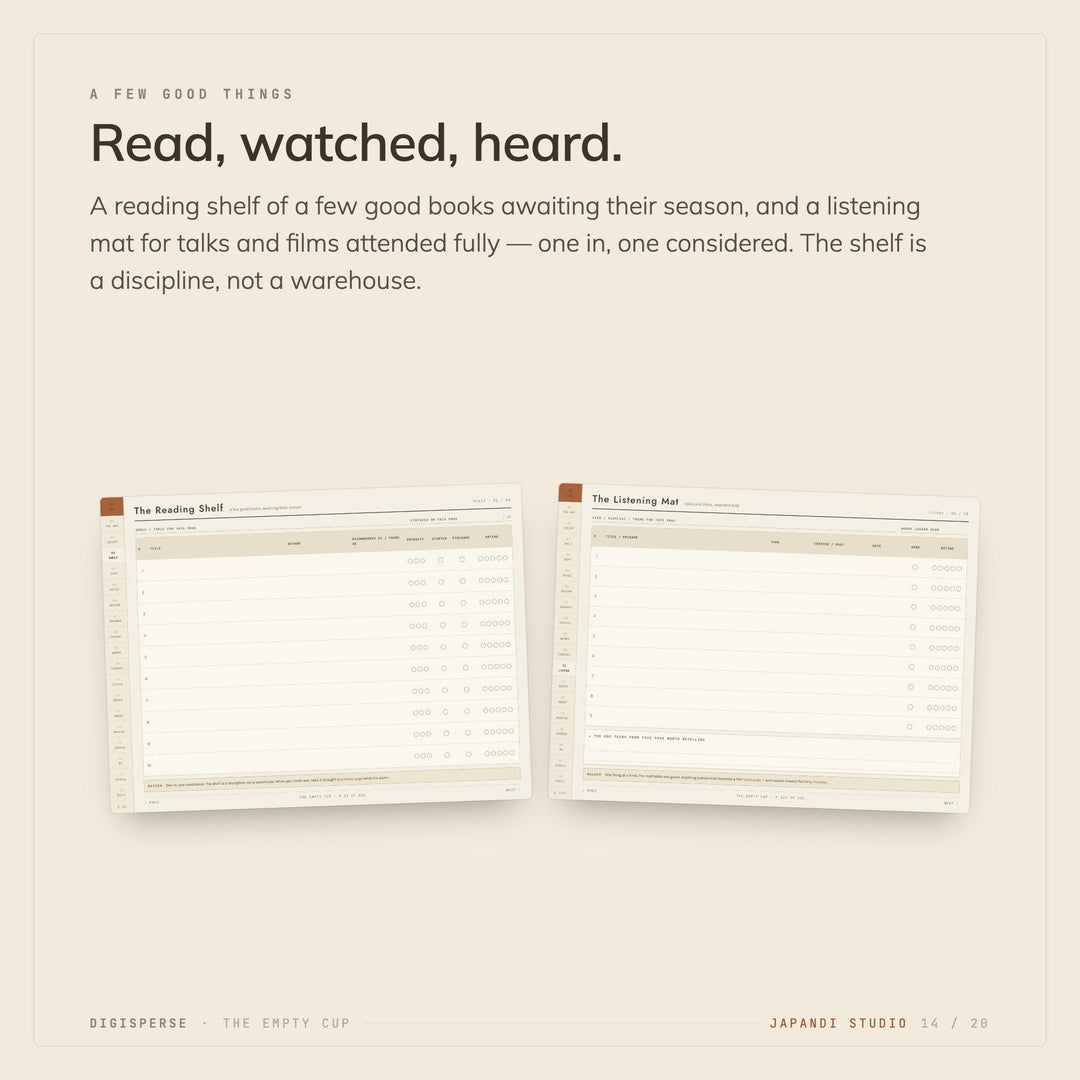 Dated Japandi Learning Journal | Minimal GoodNotes Study Planner (PDF)