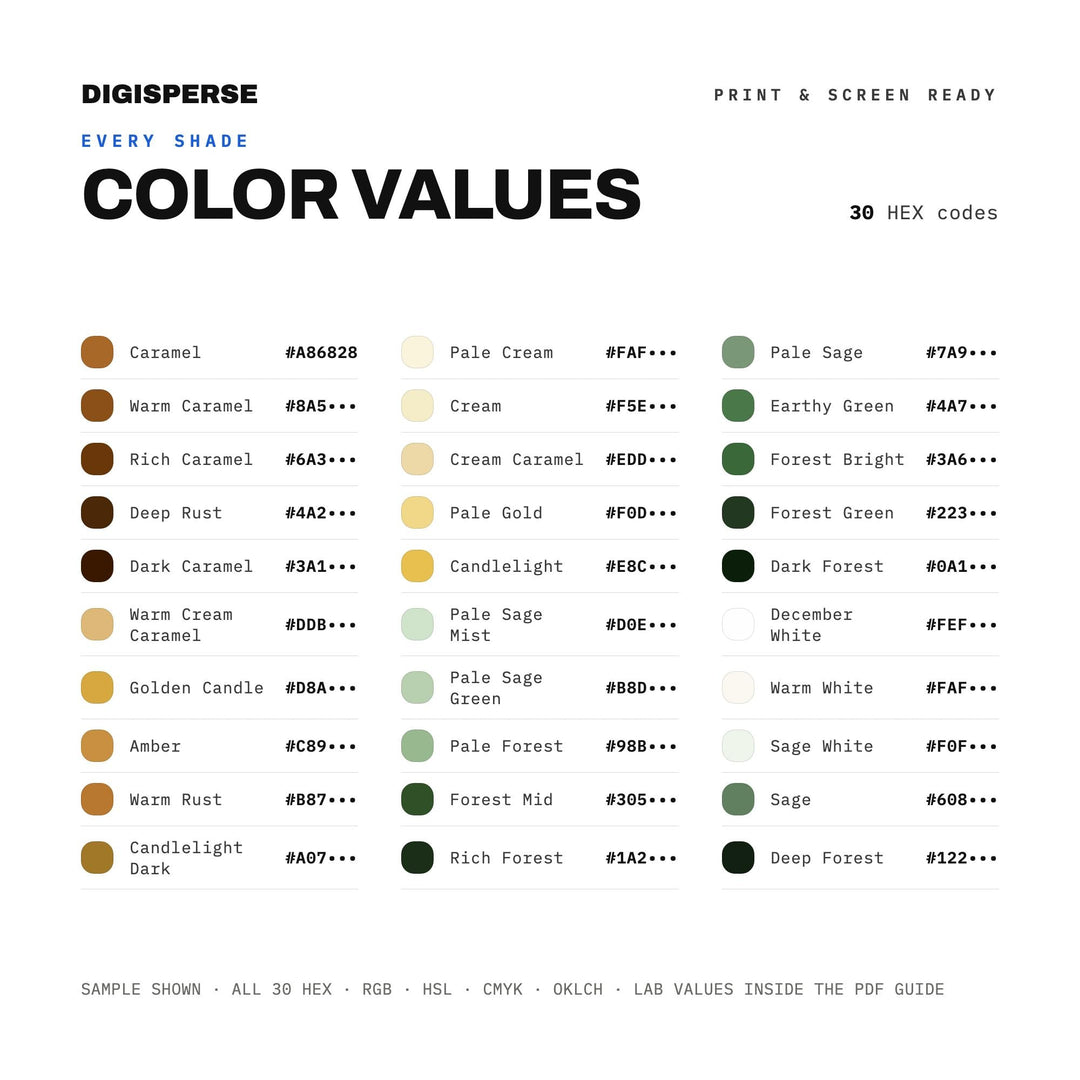 Warm Muted Color Palette for Winter Book Nook Art and Hygge Branding, 30 December Cozy Hues, Procreate Swatches