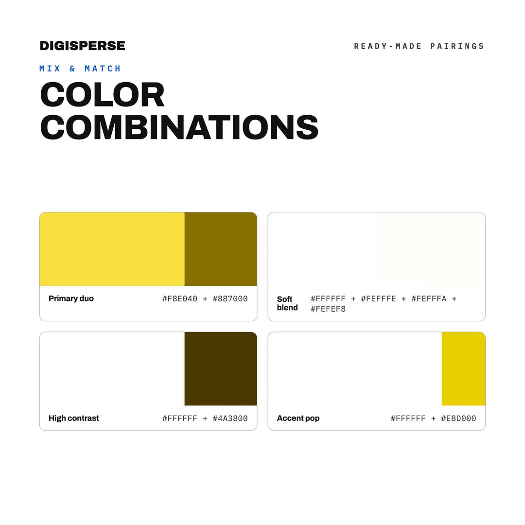 Baby Shower Yellow Color Palette | 30 Colors | Hex RGB CMYK | Procreate Swatches + ASE | Digital Download