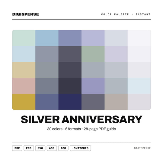 Silver Anniversary color palette — main preview