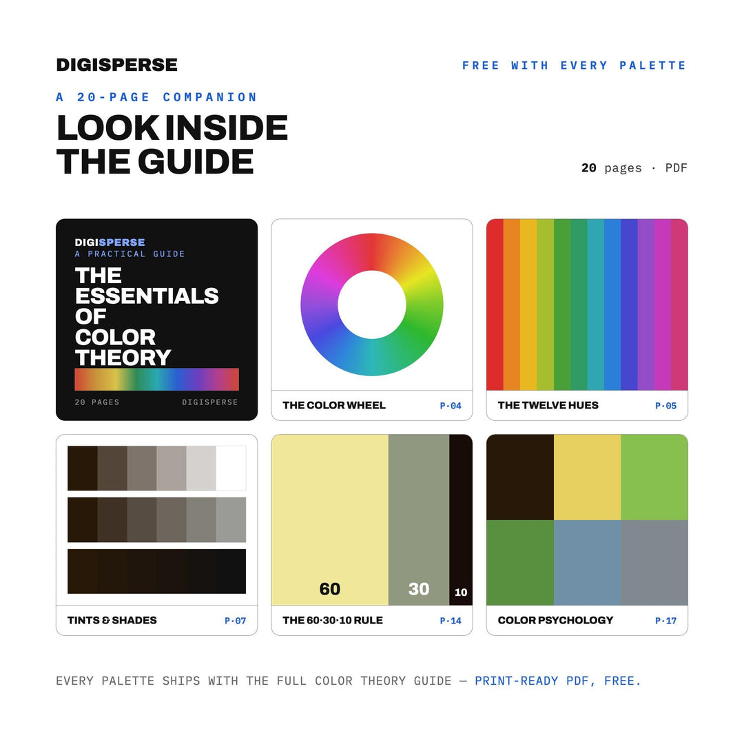Regrowth Color Palette | 30 Colors | Hex RGB CMYK | Procreate Swatches + ASE | Digital Download
