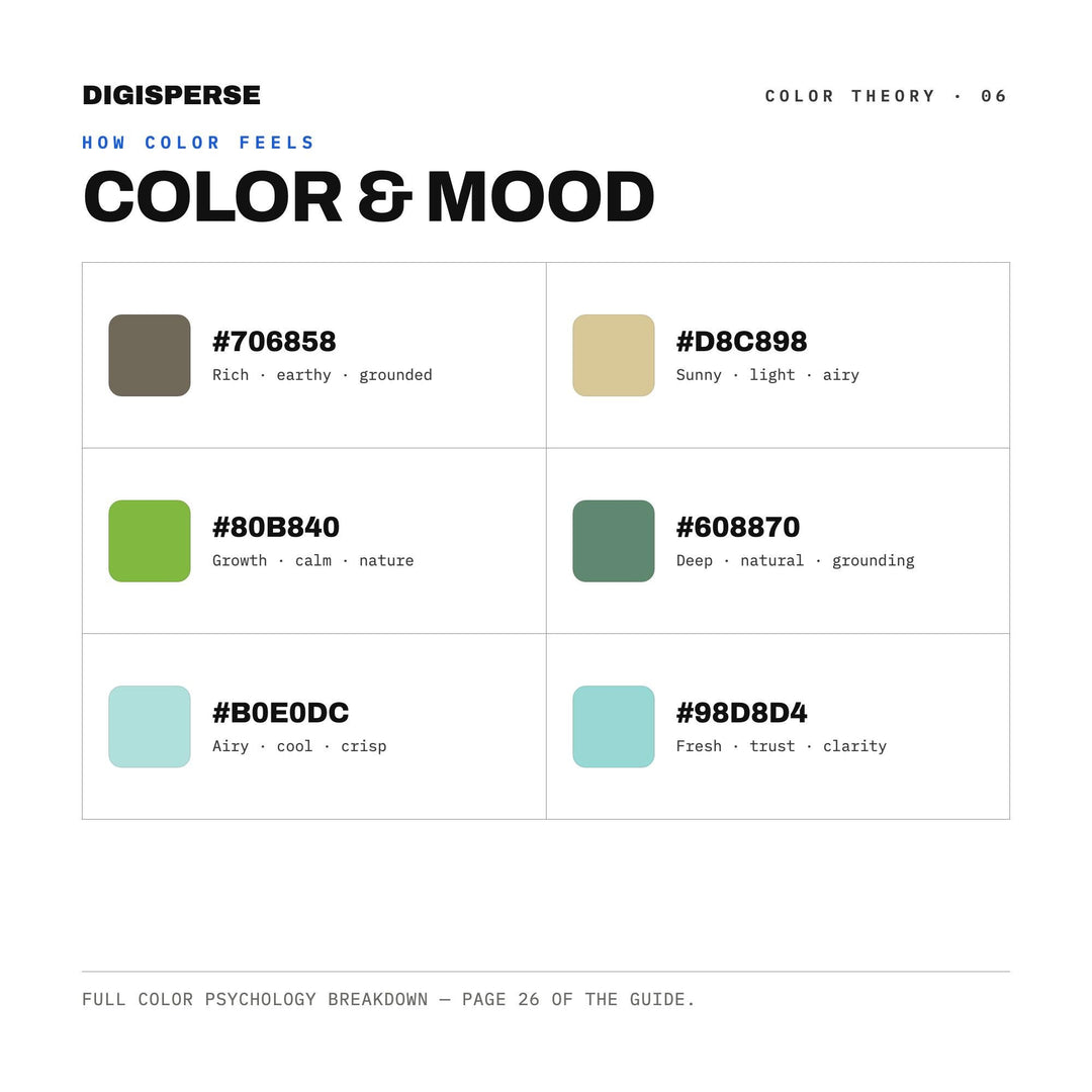 Spring-Fed Creek Color Palette | 30 Colors | Hex RGB CMYK | Procreate Swatches + ASE | Digital Download