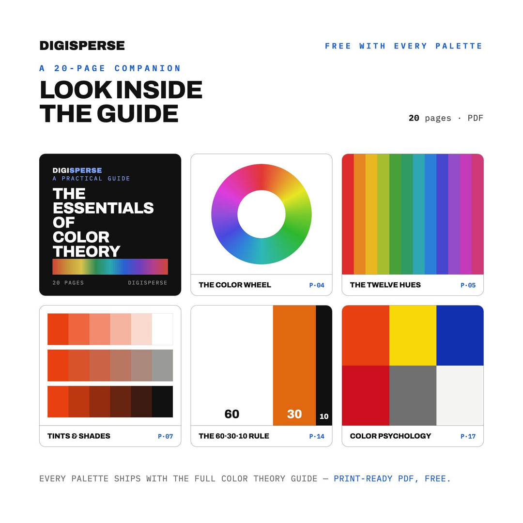 Swiss Poster Design Color Palette | 30 Colors | Hex RGB CMYK | Procreate Swatches + ASE | Digital Download