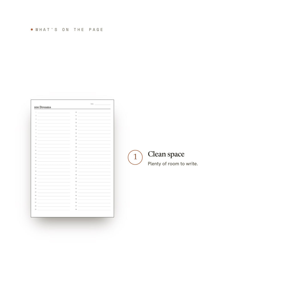100 Dreams Planner Insert | Goal Planner | GoodNotes iPad PDF | Digital Download