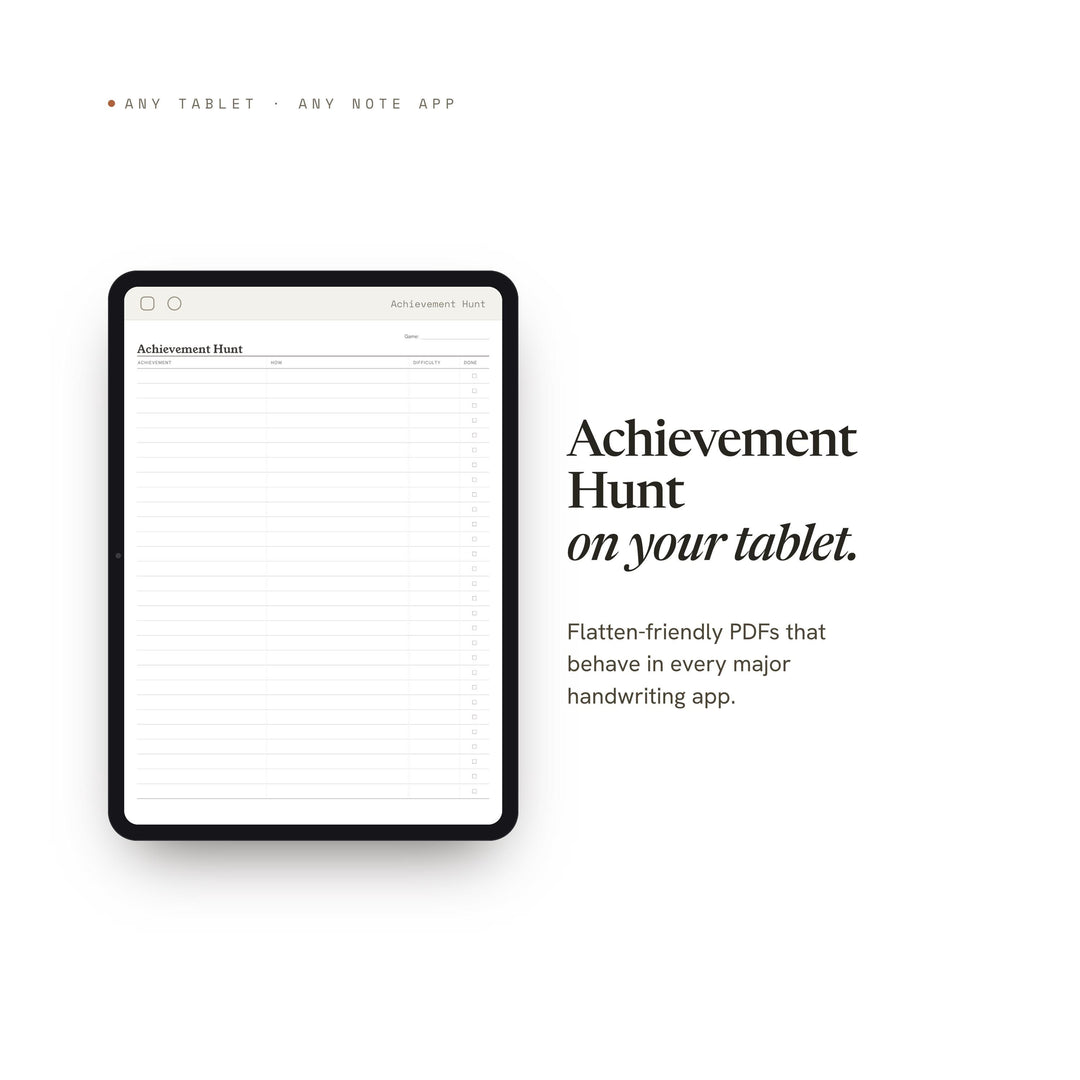 Achievement Hunt printable planner insert — preview image 6 of 20