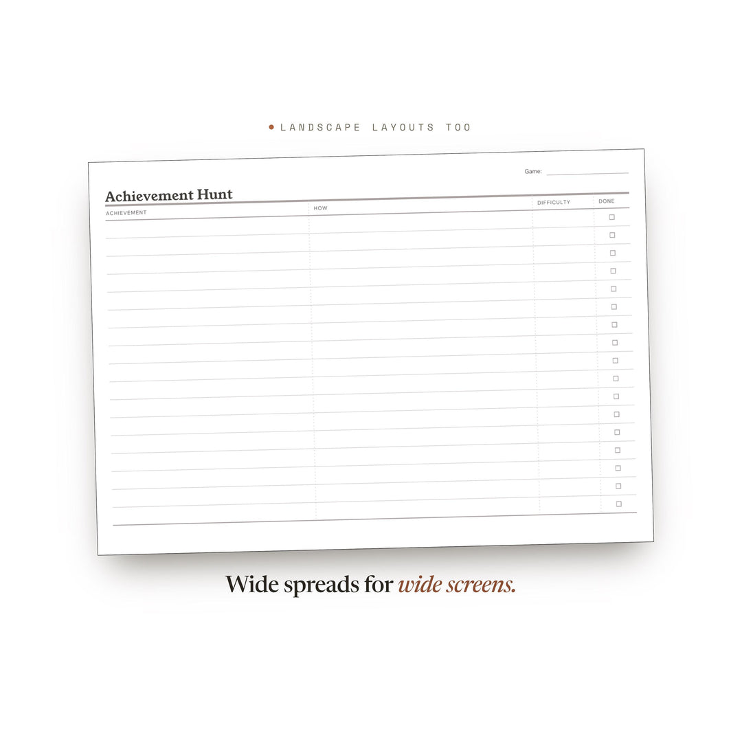 Achievement Hunt printable planner insert — preview image 15 of 20