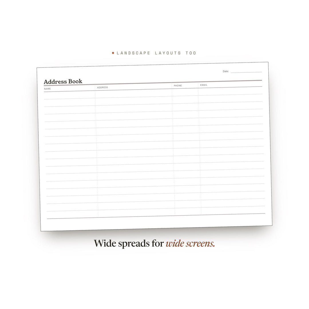 Address Book Planner Insert | Home Planner | GoodNotes iPad PDF | Digital Download