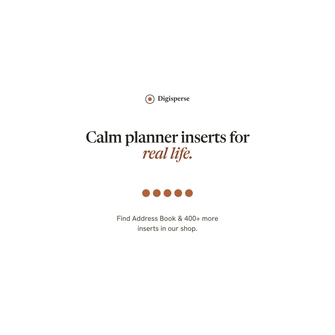 Address Book Planner Insert | Home Planner | GoodNotes iPad PDF | Digital Download