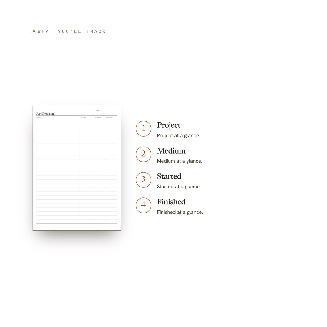 Art Projects printable planner insert — preview image 8 of 20