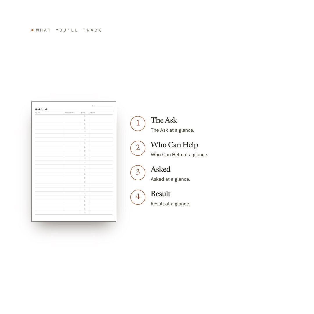 Ask List printable planner insert — preview image 8 of 20