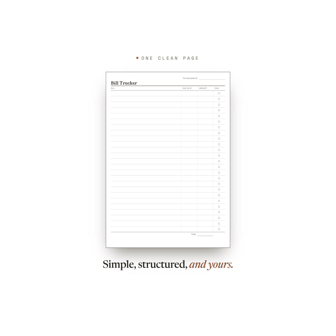 Bill Tracker Planner Insert | Budget Planner | GoodNotes iPad PDF | Digital Download