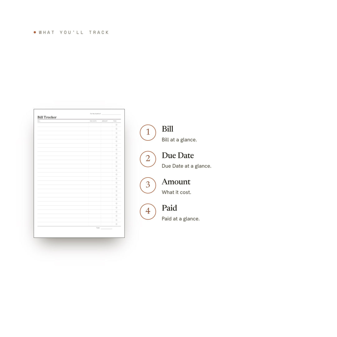 Bill Tracker Planner Insert | Budget Planner | GoodNotes iPad PDF | Digital Download