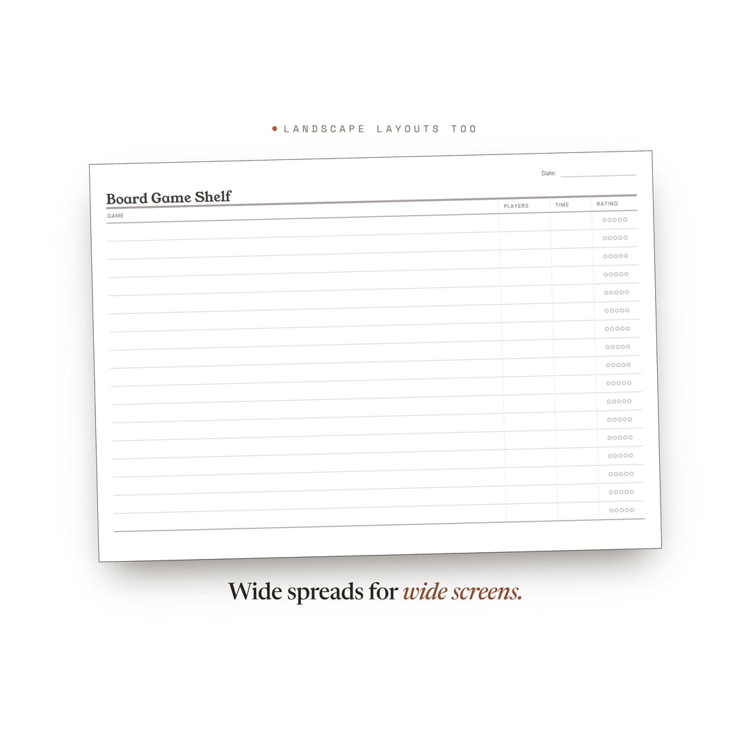 Board Game Shelf printable planner insert — preview image 15 of 20