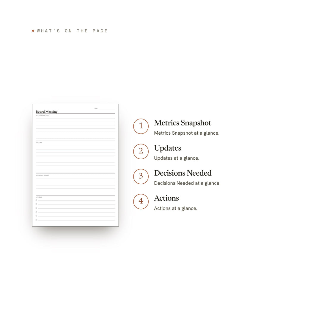 Board Meeting printable planner insert — preview image 8 of 20