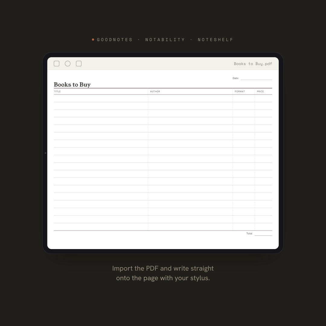 Books To Buy printable planner insert — preview image 5 of 20