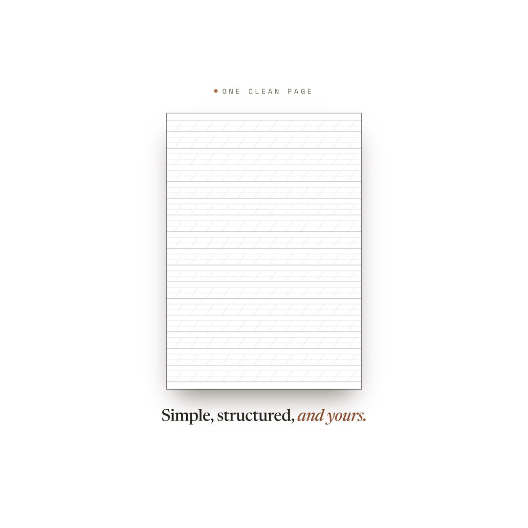Calligraphy Slant Planner Insert | Lined Paper | GoodNotes iPad PDF | Digital Download