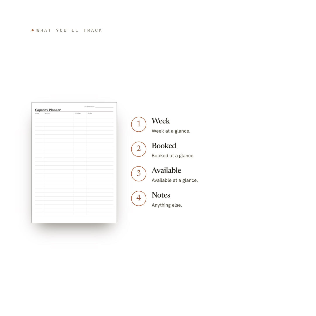 Capacity Planner printable planner insert — preview image 8 of 20