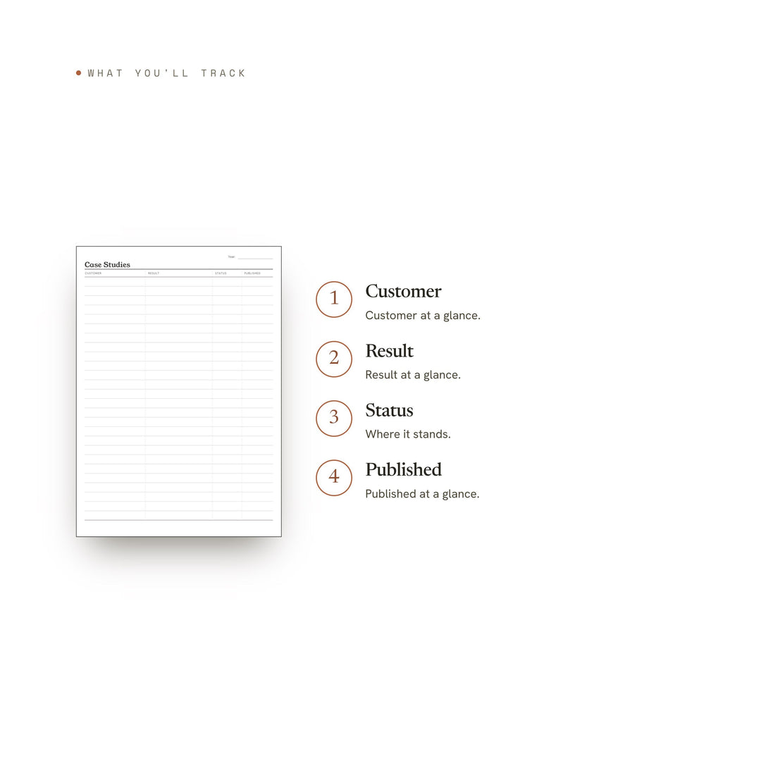 Case Studies printable planner insert — preview image 8 of 20