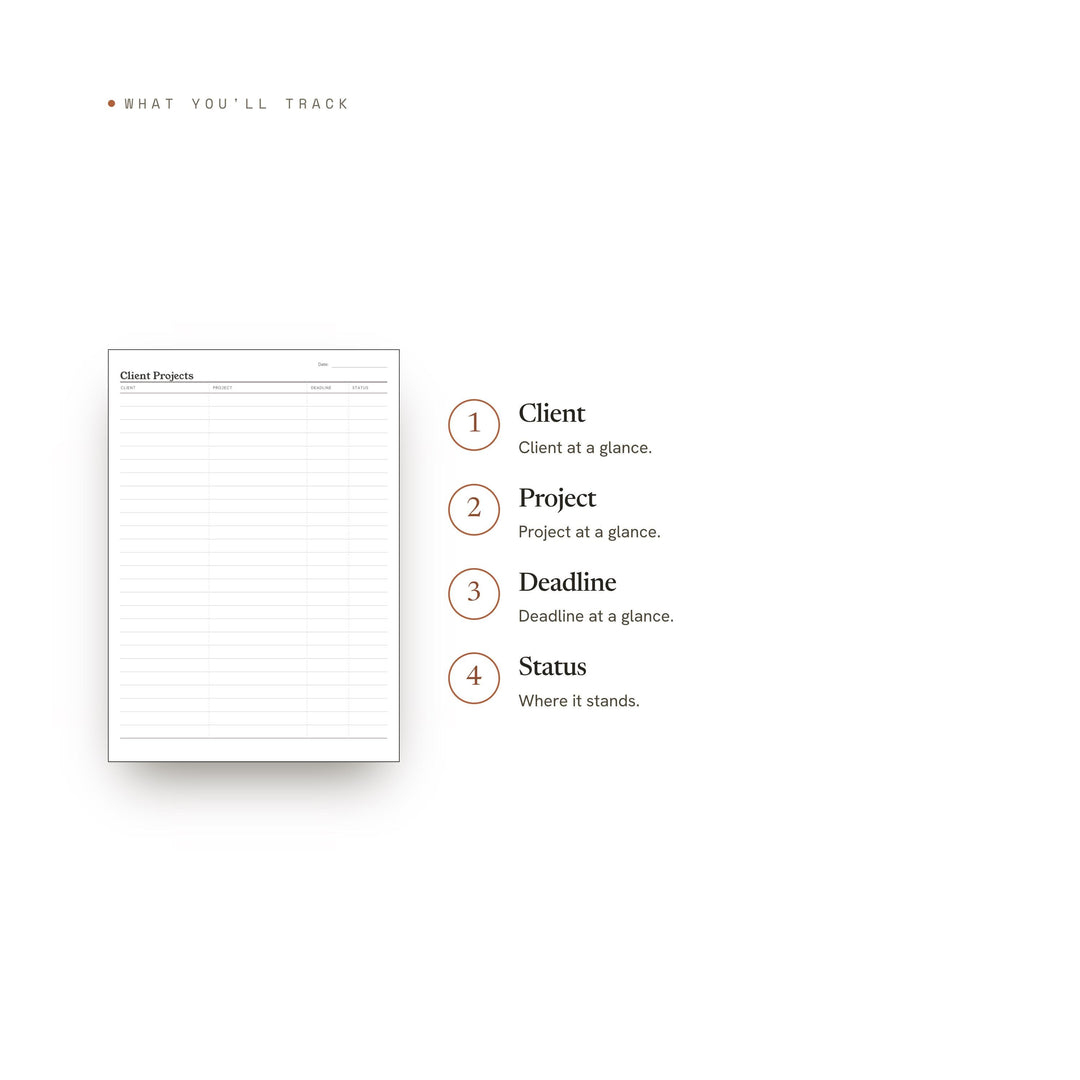 Client Projects printable planner insert — preview image 8 of 20