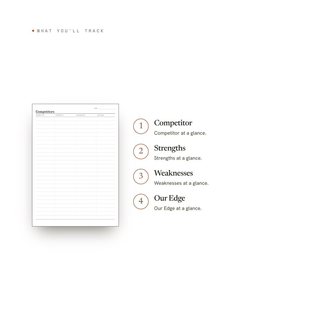 Competitors printable planner insert — preview image 8 of 20