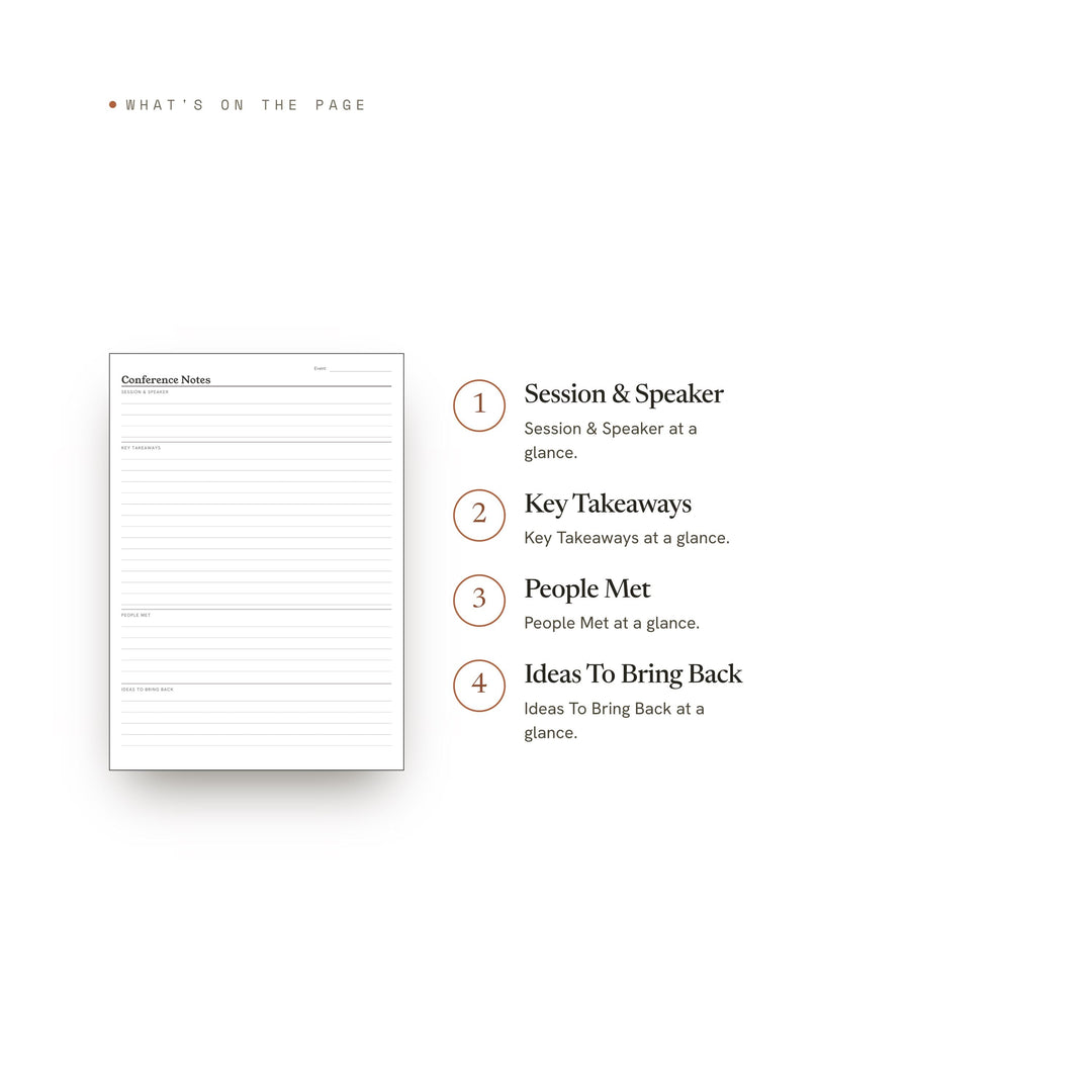 Conference Notes printable planner insert — preview image 8 of 20