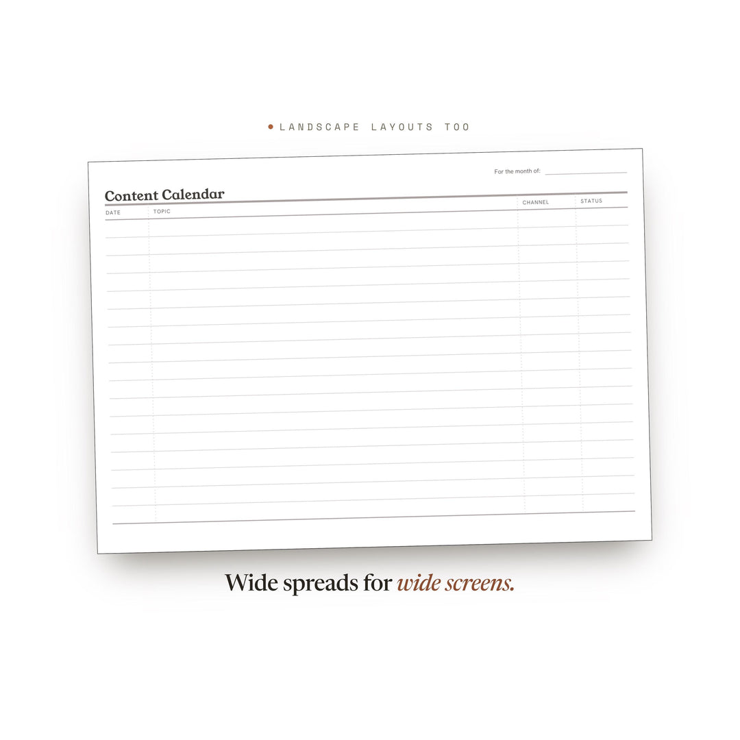 Content Calendar printable planner insert — preview image 15 of 20